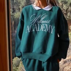 Green Rugby Polo Wellness Sweatshirt | Women’s Medium (M) | YLLW the Label